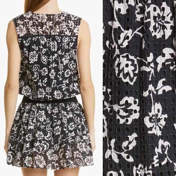 RAMY BROOK Size L NWT Boone Printed Floral Mini Drop Waist Cotton Printed Dress - Picture 3 of 15